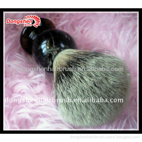 Black Plastic Handled Pure Badger Hair Shaving Brush